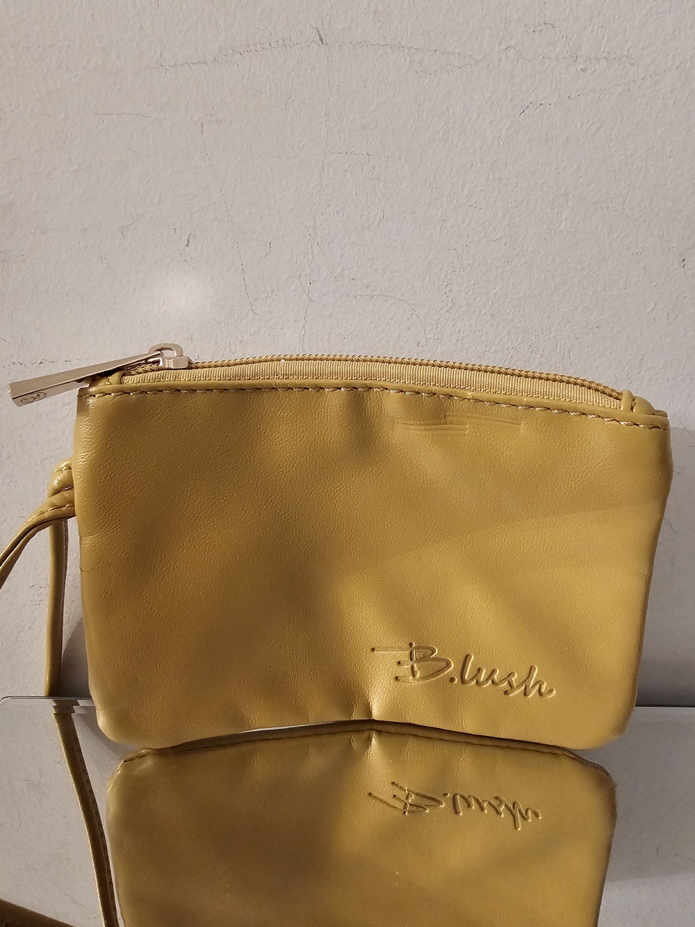 Blush Mustard Yellow Wristlet Pouch